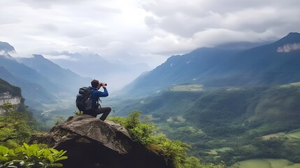 Adventurer Captures Breathtaking Mountain Valley View