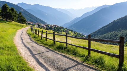 Serene Mountain Valley Path