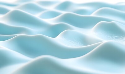Fototapeta premium Abstract light blue wavy surface texture background.