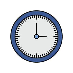 clock lineal color line icon with white background vector stock illustration