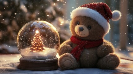 Toy bear on the Christmas