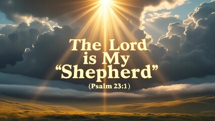 Holy bible verse Psalm 23:1 "The Lord is My Shepherd"