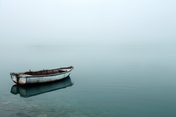 Naklejka premium boat on the lake