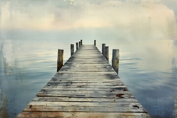 Fototapeta premium pier on the lake