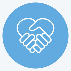 Icon Deal. suitable for education symbol. blue eyes style. simple design editable