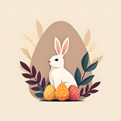 easter card with bunny