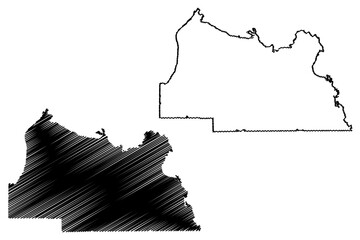 Seminole County, Florida (U.S. county, United States of America, USA, U.S., US) map vector illustration, scribble sketch Seminole map