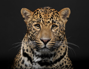 Fototapeta premium Leopard looking at camera