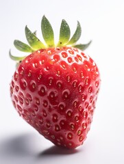 Fresh Strawberry on White Background for Food and Beverage Advertising