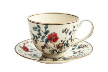 Elegant floral tea cup and saucer set showcasing intricate design elements for a delightful afternoon tea experience