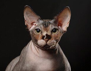 Fototapeta premium Sphynx cat looking at camera