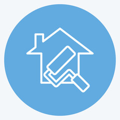 Icon Renovation. suitable for education symbol. blue eyes style. simple design editable