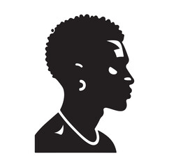 african black man silhouette vector illustration
