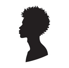 african black man silhouette vector illustration