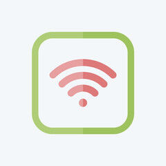 Icon Wifi. related to Public symbol. flat style. design editable