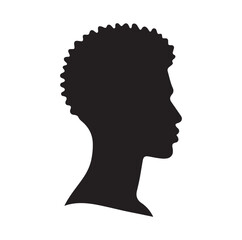 african black man silhouette vector illustration