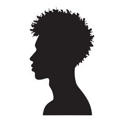 african black man silhouette vector illustration