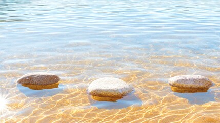 Three Stones in Calm Water