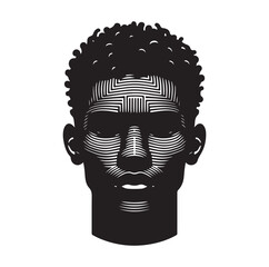 african black man silhouette vector illustration