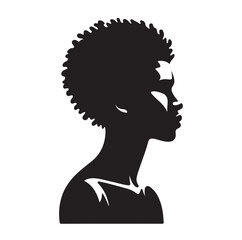 african black man silhouette vector illustration