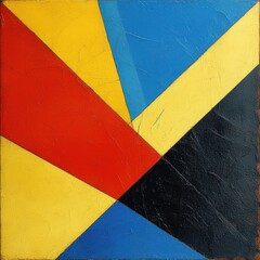 Abstract Geometric Composition in Vibrant Hues