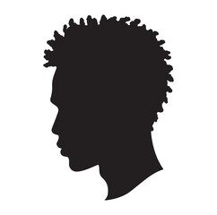 african black man silhouette vector illustration