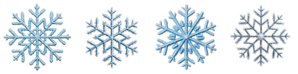 Intricate Icy Snowflake Crystals in Elegant Blue and White Winter Design  Beautiful abstract natural patterns of frozen water in delicate fragile and detailed geometric shapes