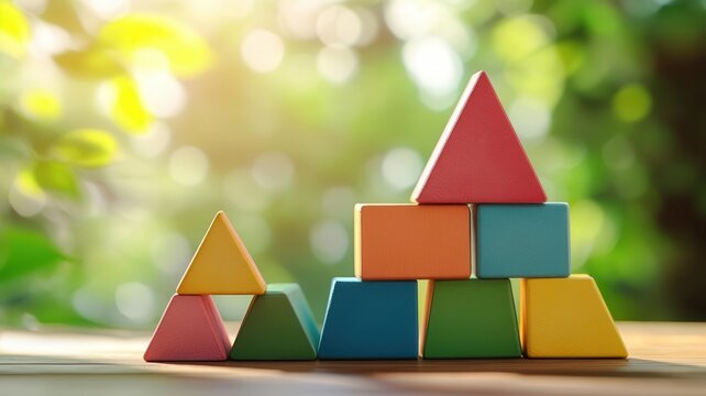 geometry flat design side view mathematical theme animation vivid