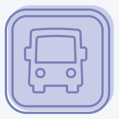 Icon Bus. related to Public symbol. two tone style. design editable