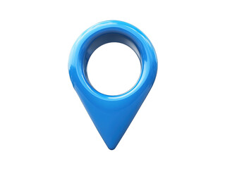 Isolated Blue Location Pin