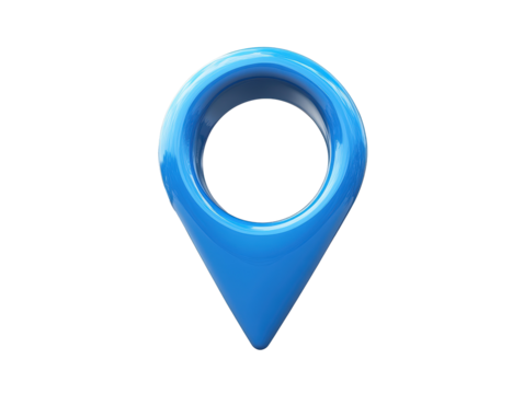 Isolated Blue Location Pin - Powered by Adobe