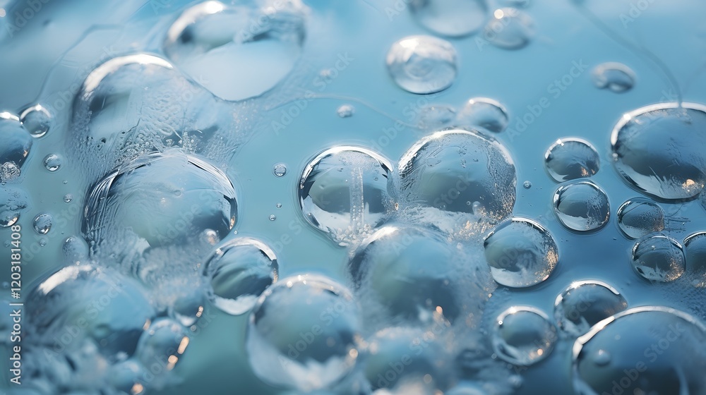 Poster mesmerizing frozen lacustrine layers with captivating bubble inclusions a close up of the enchanting