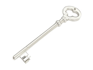 Isolated Silver Classic Key