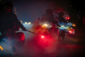 15 de enero 2025 concentración motera pingüinos 
 desfile de antorchas en Valladolid España