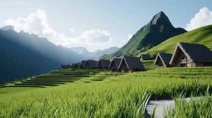 Mountain Village Rice Terraces