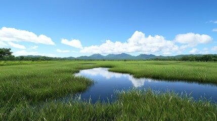 Peaceful Marsh Landscape