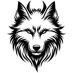 Silhouette of a wolf demon