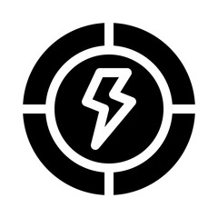 electricity glyph icon