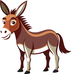 Fototapeta premium Beautiful animal donkey vector artwork illustration