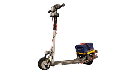 skateboard lectrical  isolated on white background