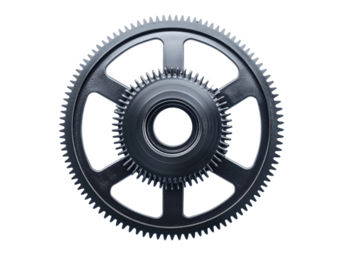 Isolated Metallic Double Gear System - Powered by Adobe