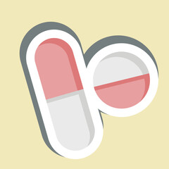 Sticker Medicine. related to Healthcare symbol. design editable