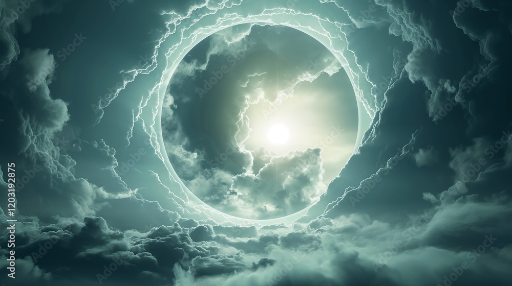 Poster a spatial hole in the form of a sphere that shimme_009