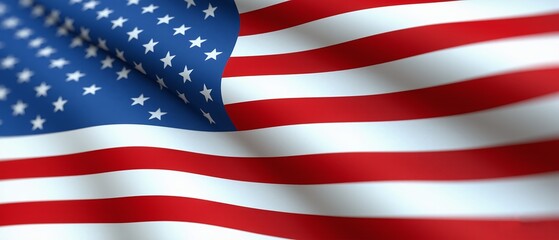 Obraz premium 3D Rendering of the American Flag Waving – United States Flag. Made with generative AI