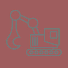 Excavator Icon Design