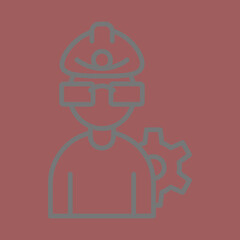 Mining Engineer Icon Design