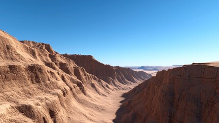 Naklejka premium Arid Desert Canyon Landscape