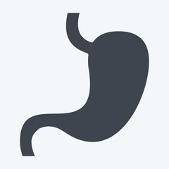 Icon Stomach. related to Healthcare symbol. glyph style. design editable