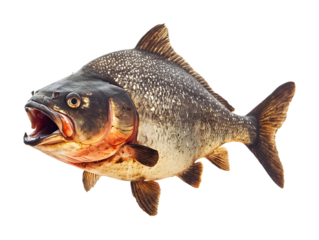 Fierce piranha fish on a transparent background. isolated background.