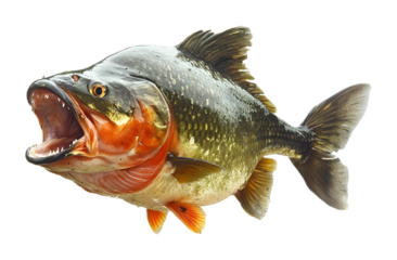 Fierce piranha fish on a transparent background. isolated background.
